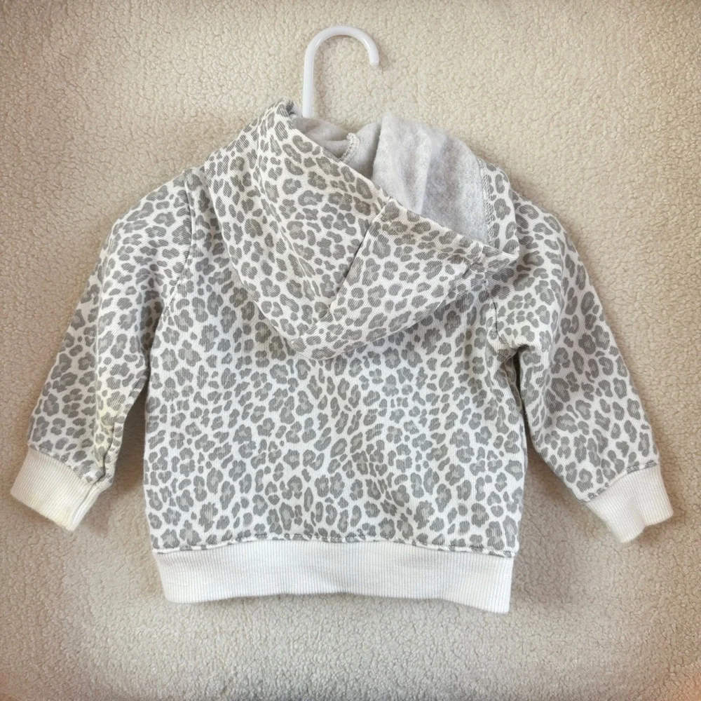 Animal Print Zip Up Hoodie